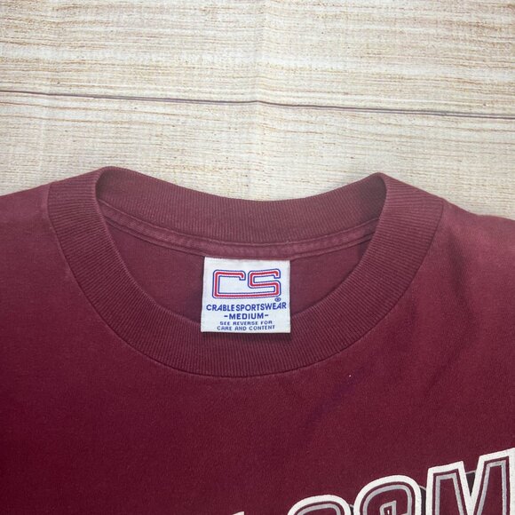 Texas A&M Aggies Football T-Shirt Medium Maroon Crable Sportswear Cotton Tee - Picture 3 of 9